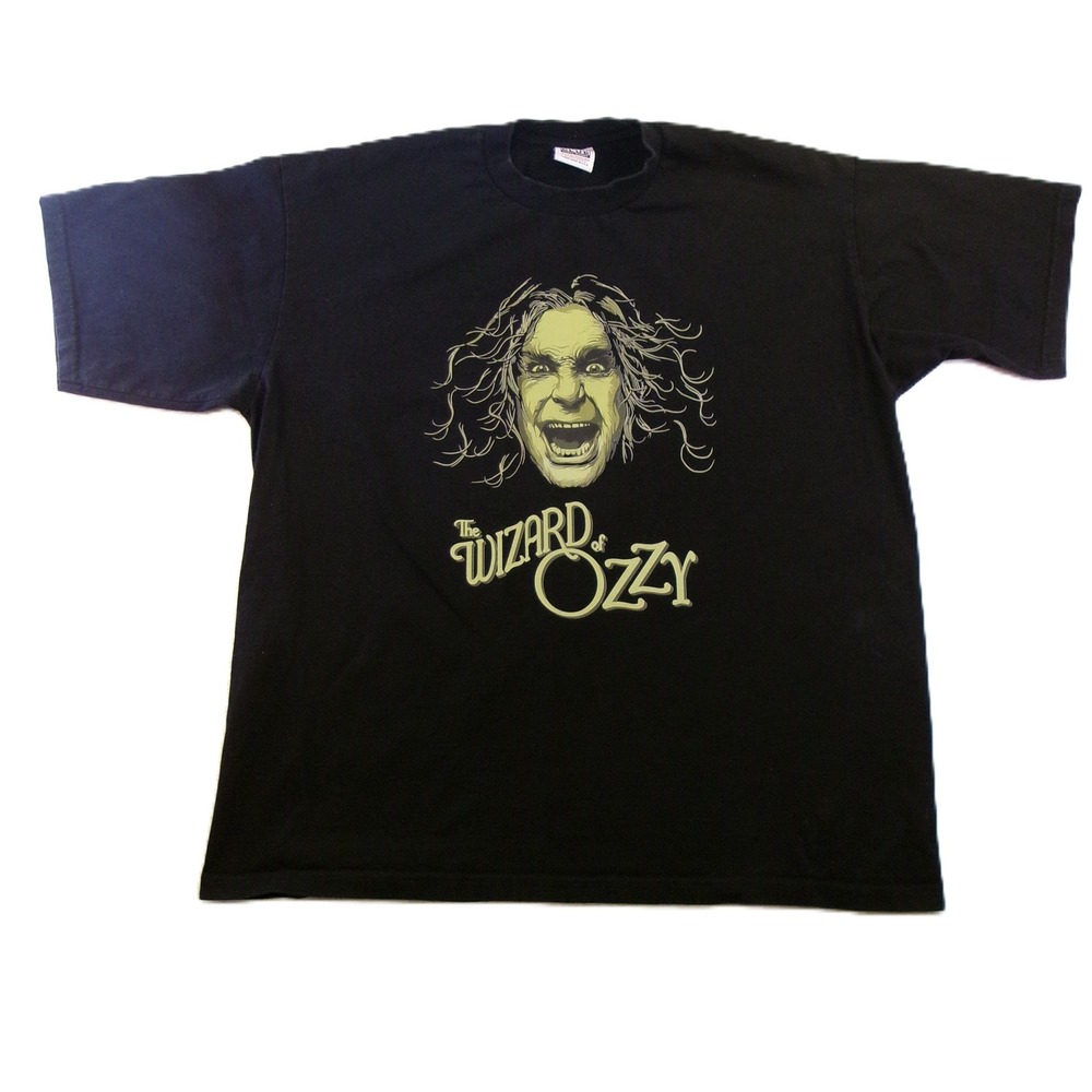 Pro Club T-Shirt Mens 2XL Black The Wizard of Ozzy Graphic Heavyweight